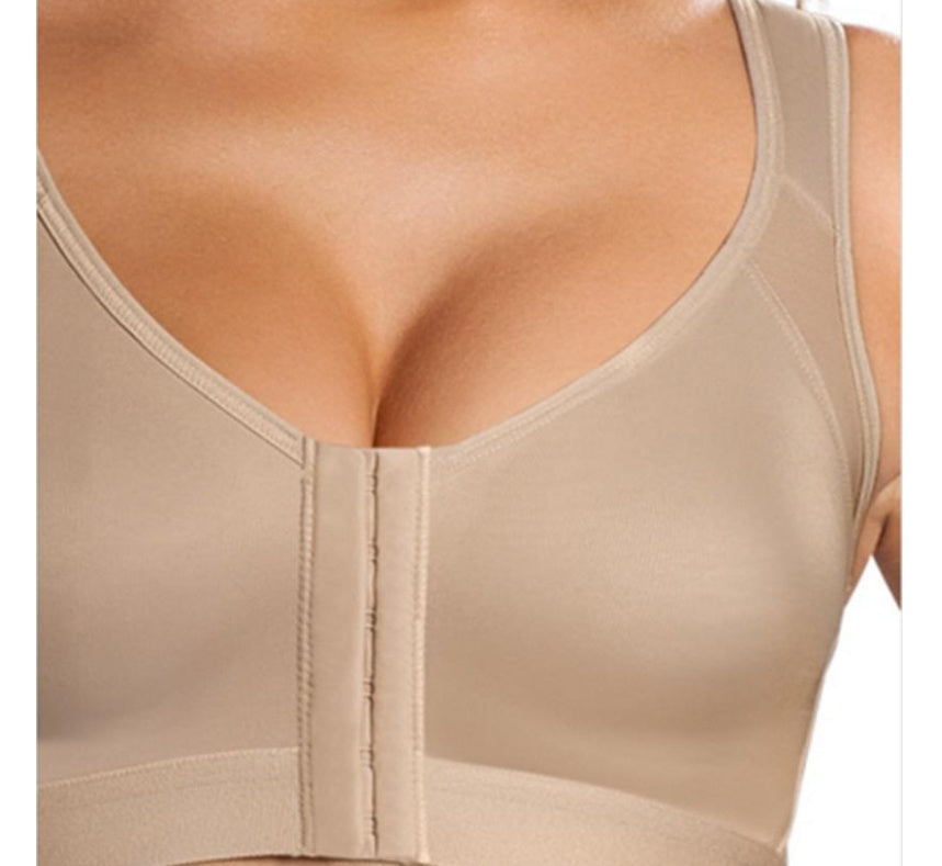 Size Sports Front Button Bras -  Plus Size No Steel