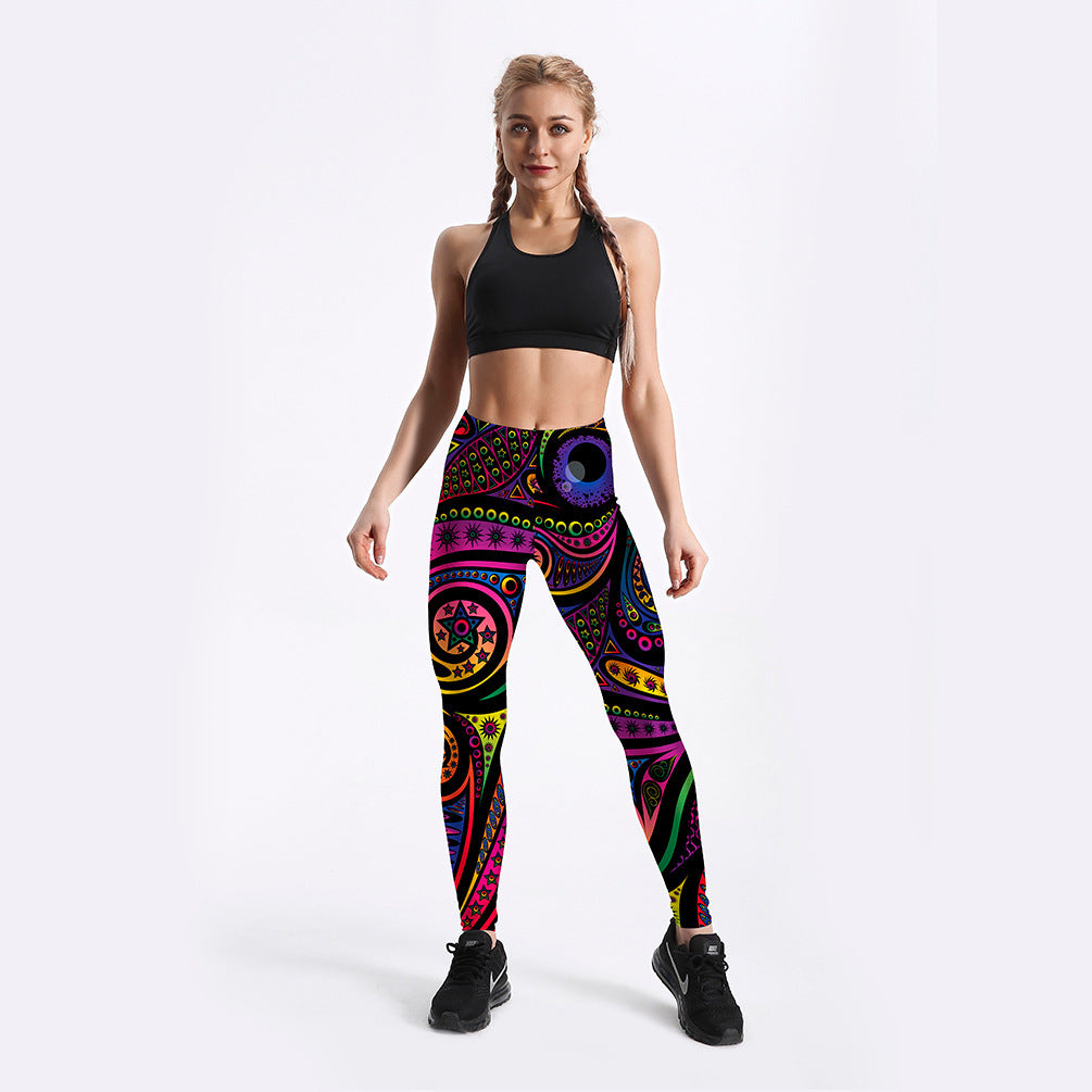 Printed leggings - Women's Stylish Sports Pencil Pants