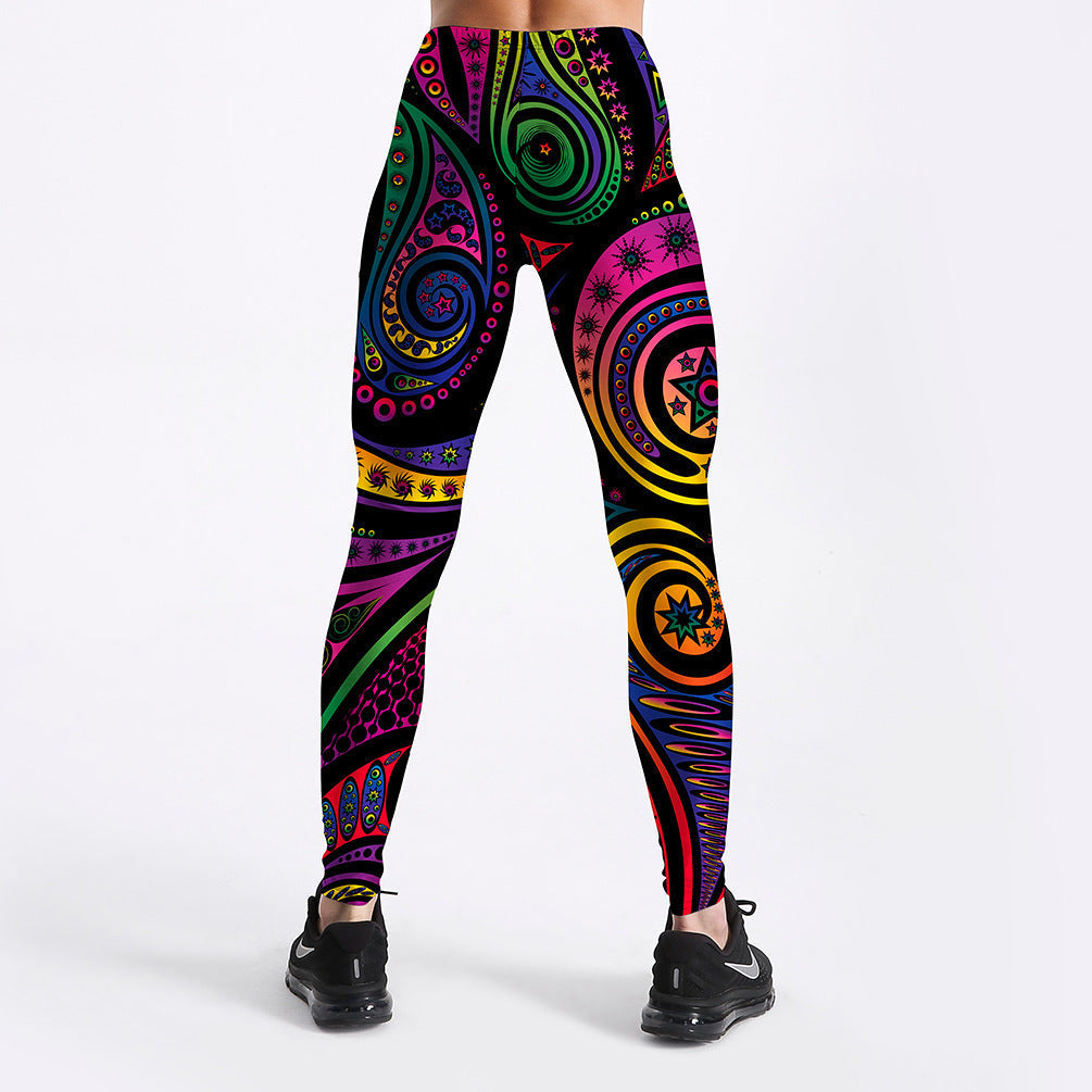 Printed leggings - Women's Stylish Sports Pencil Pants