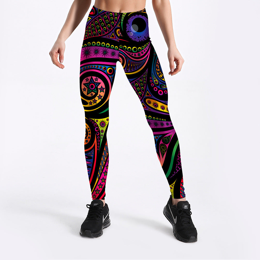 Printed leggings - Women's Stylish Sports Pencil Pants