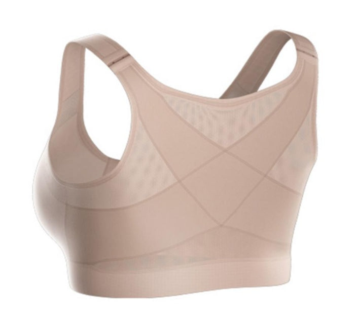 Size Sports Front Button Bras -  Plus Size No Steel