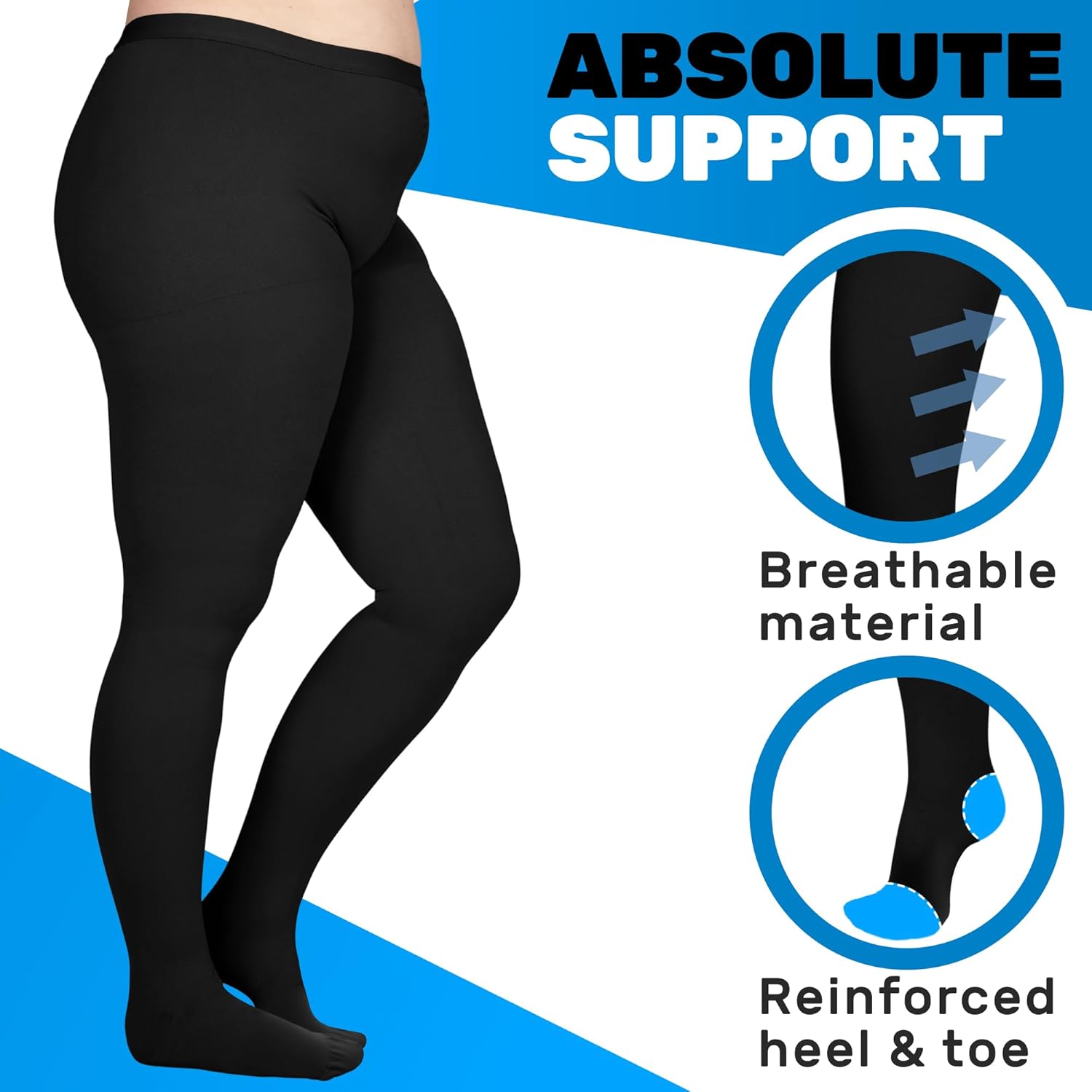 Compression Pantyhose for Women 20-30Mmhg - Varicose Veins and Swelling - A204