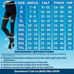 Compression Tights for Women 20-30Mmhg with Open Toe - Opaque Graduated Support Pantyhose for Swelling, Edema, Varicose Veins Circulation during Pregnancy - Black, Large - A214BL3