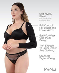 Long Sleeve Arm Shapewear, Arm Slimming Sleeves for Women, Tightens and Smooths Arms, Bolero Style - Small to Queen 2