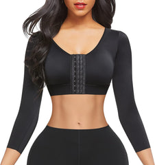 Arm Shaper for Women Post Surgery Arm Lipo Compression Sleeves Slimming Arm Front Closure Shapewear Bra