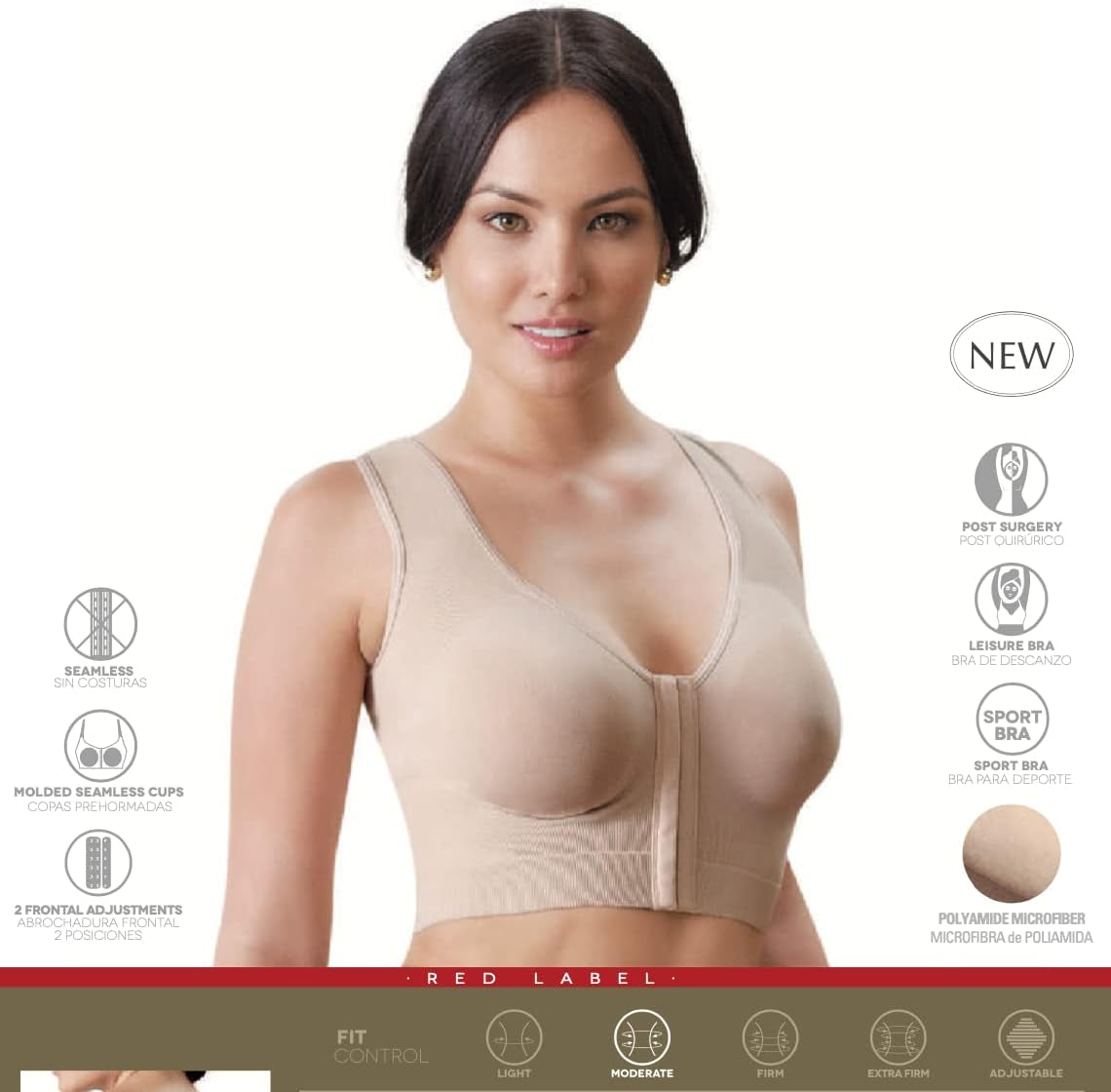 Women'S Post-Surgical Front Close Longline Recovery-Sleep Bra